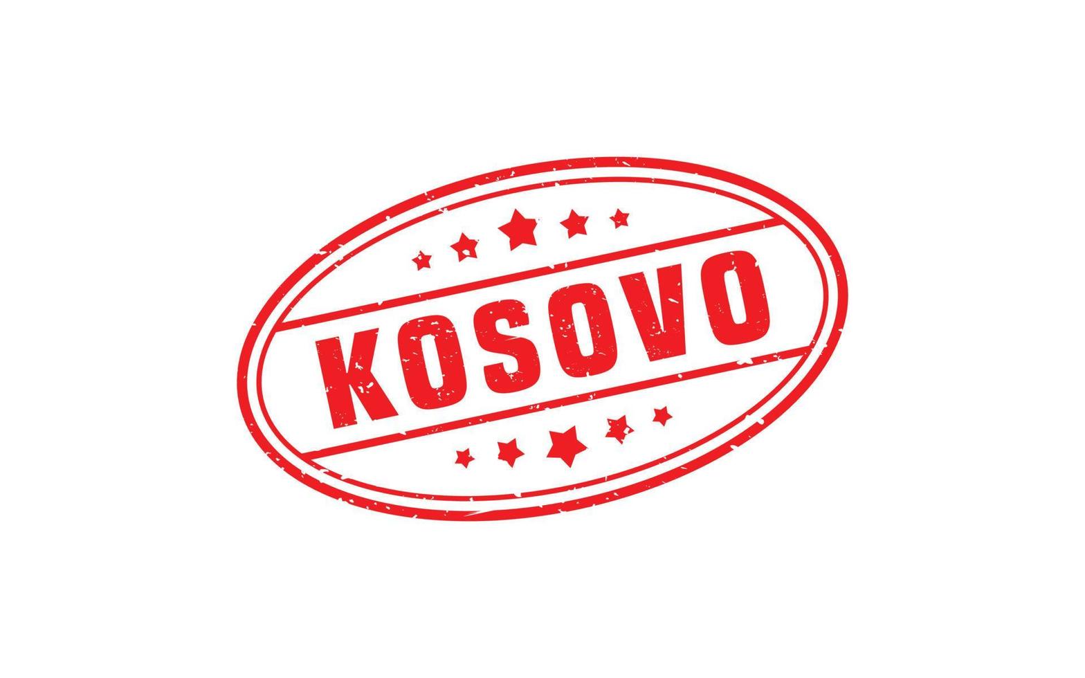 kosovo stämpel sudd med grunge stil på vit bakgrund vektor