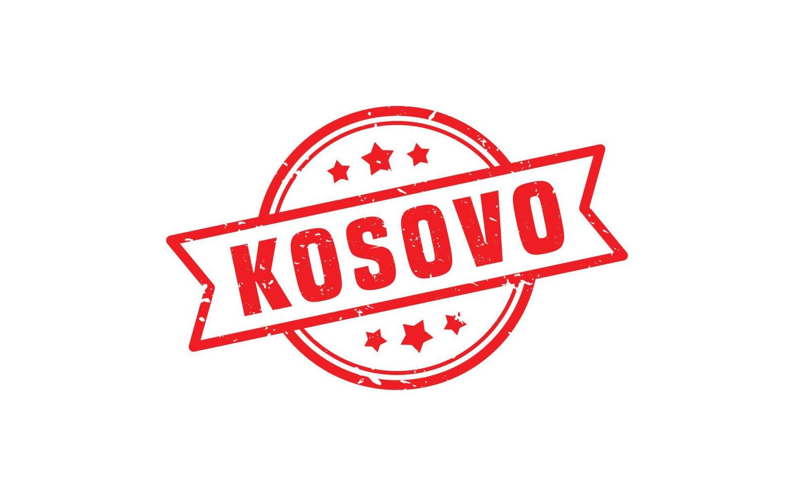 Kosovo-Stempelgummi mit Grunge-Stil auf weißem Hintergrund vektor