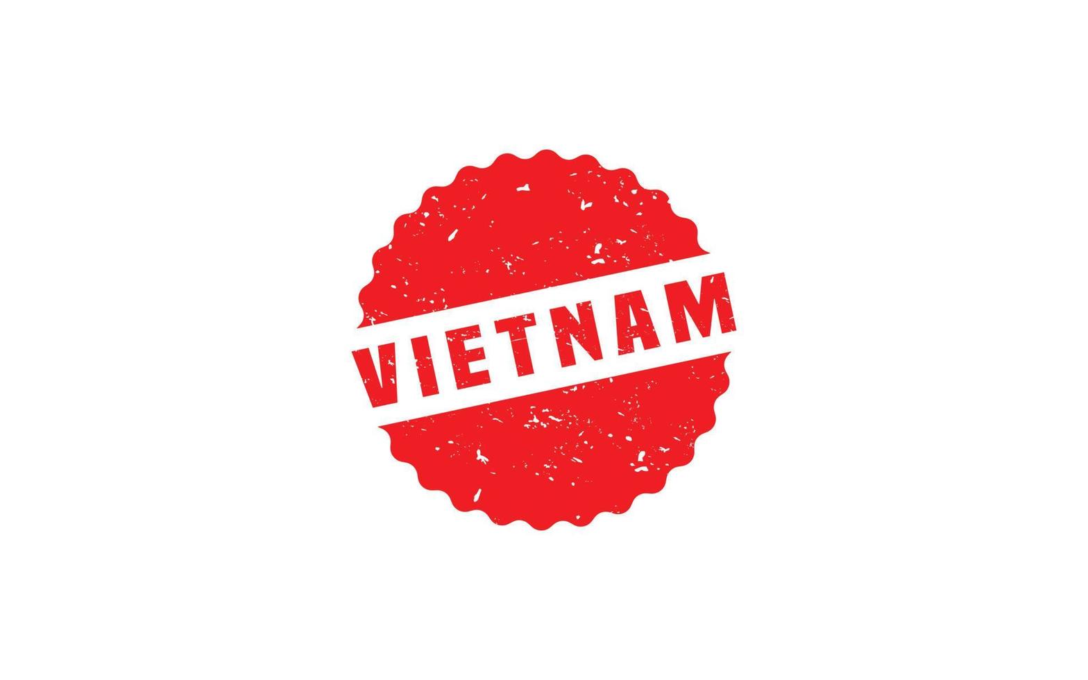 Vietnam-Stempelgummi mit Grunge-Stil auf weißem Hintergrund vektor