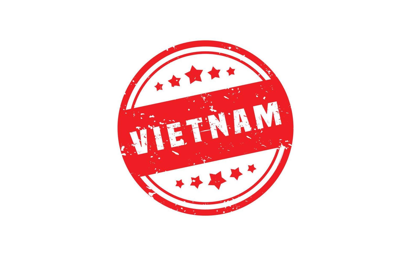 Vietnam-Stempelgummi mit Grunge-Stil auf weißem Hintergrund vektor
