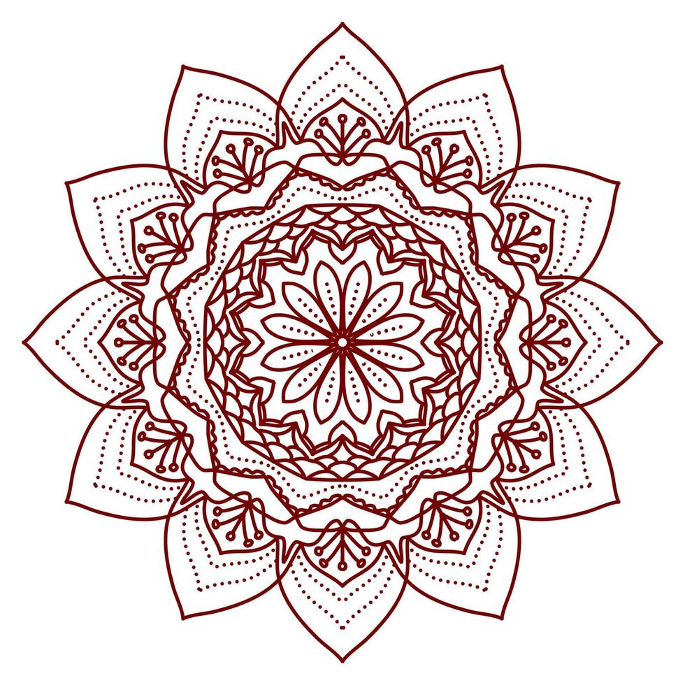 mandala blomma mönster islamic vektor omfärgningsbar konst design