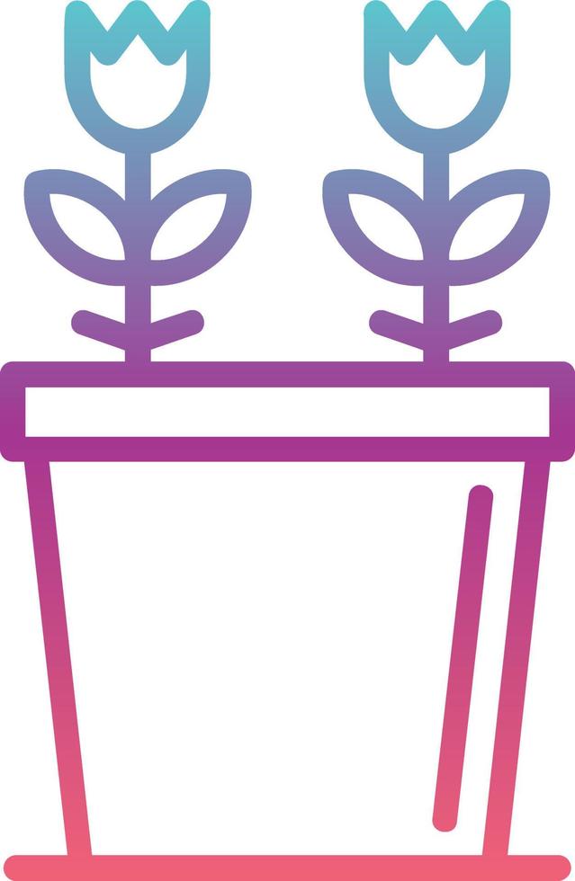 Vektorsymbol für Blumentopf vektor