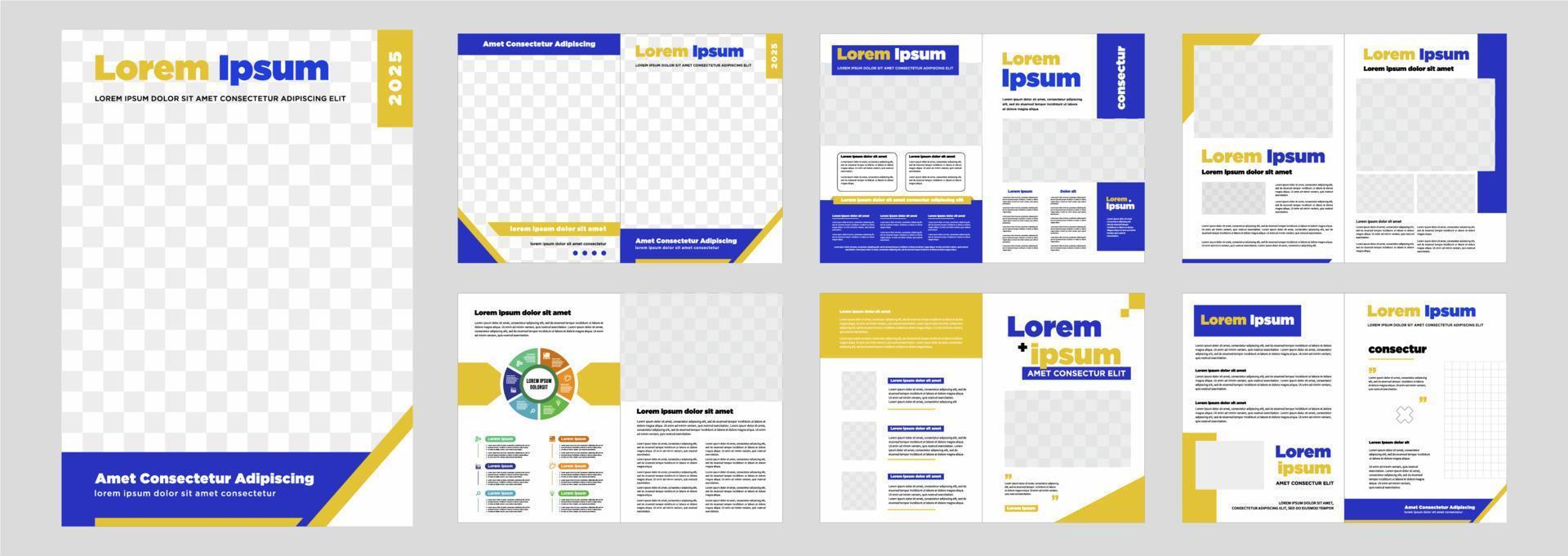 Firmenprofil-Vorschlag oder Broschüren-Vorlagen-Layout-Design Form minimalistischer Geschäftsvorschlag oder Broschüren-Vorlagen-Design vektor