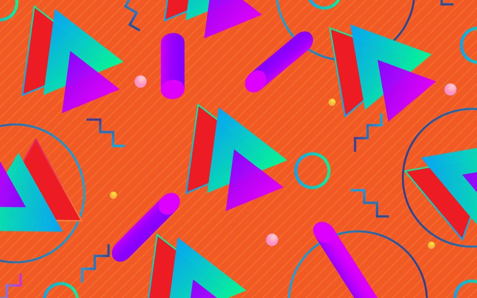 minimal geometrisk färgrik triangel form bakgrund vektor