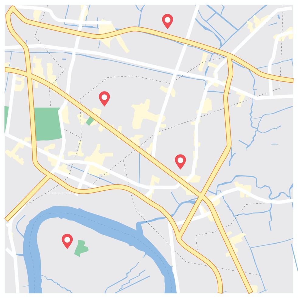 Stadtplan für jede Art von digitalen Infografiken und Printpublikationen. vektor