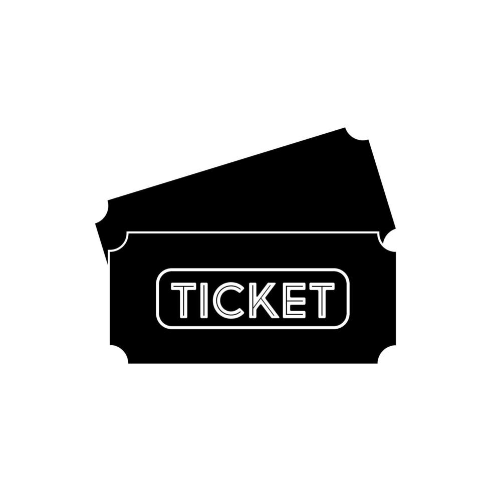 Ticket-Symbol auf weißem Hintergrund-Vektor-Illustration vektor