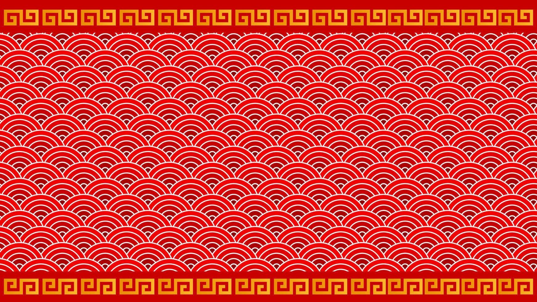röd orange kinesisk ny år bakgrund vektor