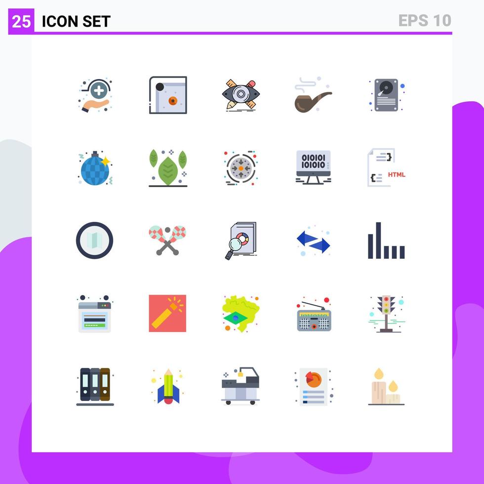 packa av 25 kreativ platt färger av data dag design rör verktyg redigerbar vektor design element