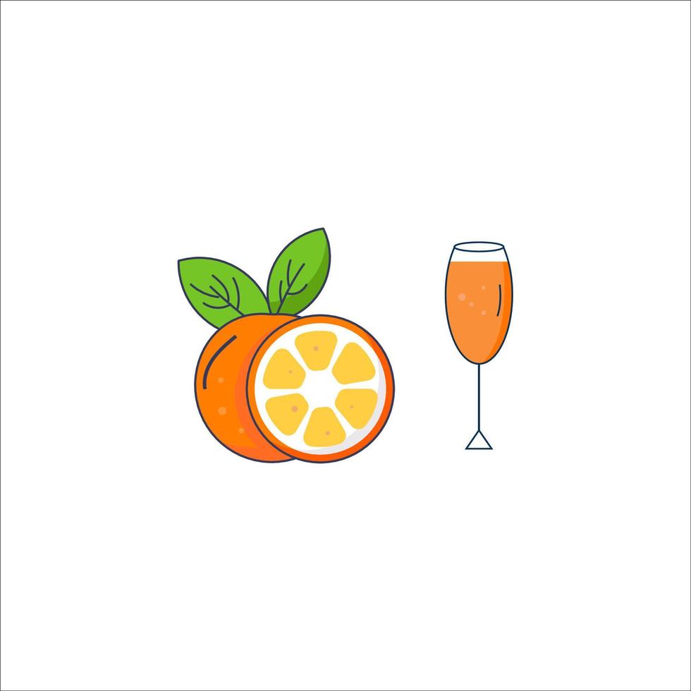 orange dryck vatten illustration och vektor