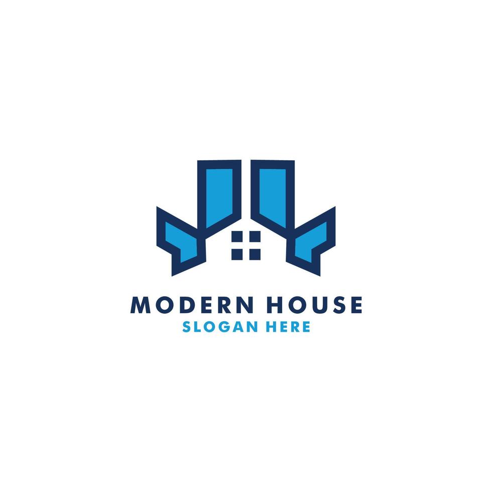 modernes Haus-Logo-Design-Inspirations-Vektor-Design-Templat vektor