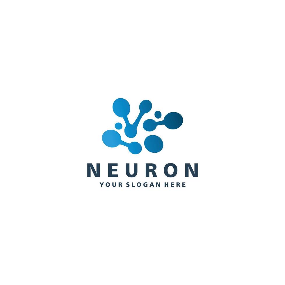 nervcell logotyp ikon design vektor
