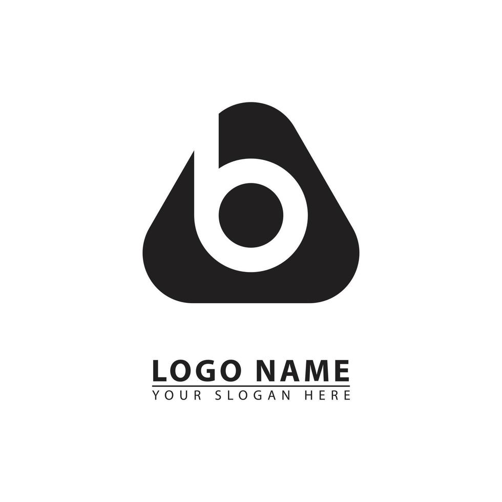 vektor brev b i triangel logotyp ikon.