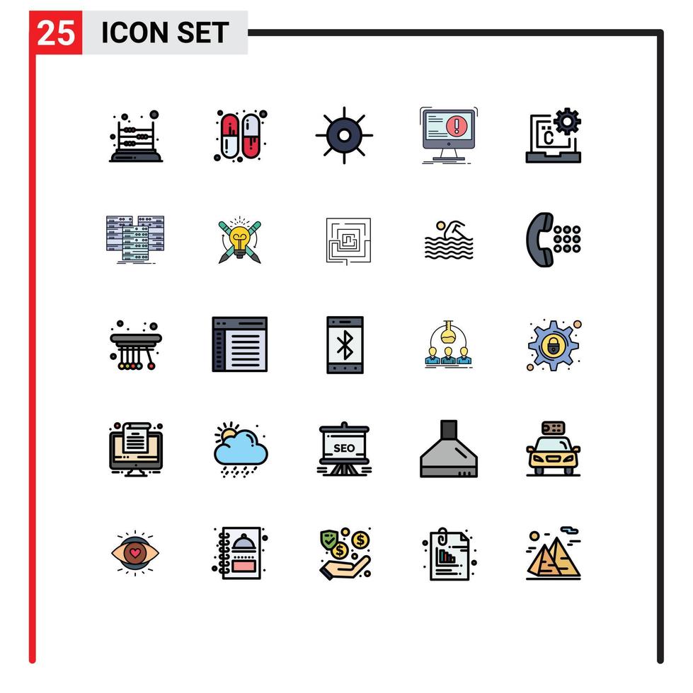 25 kreativ ikoner modern tecken och symboler av c dator biologi ge sig på varna redigerbar vektor design element