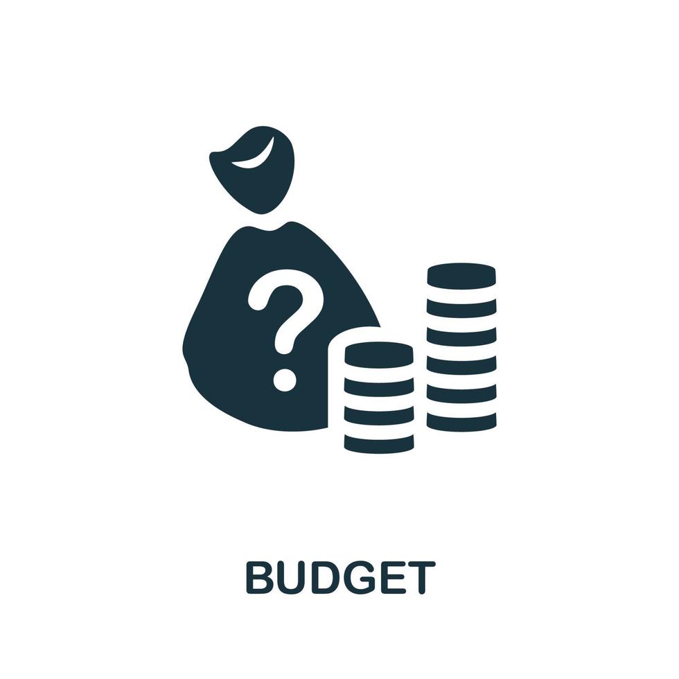 budget ikon. enkel element från företag förvaltning samling. kreativ budget ikon för webb design, mallar, infographics och Mer vektor