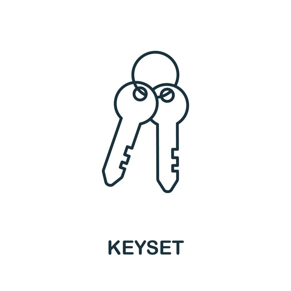 nyckeluppsättning ikon från cyber säkerhet samling. enkel linje nyckeluppsättning ikon för mallar, webb design och infographics vektor