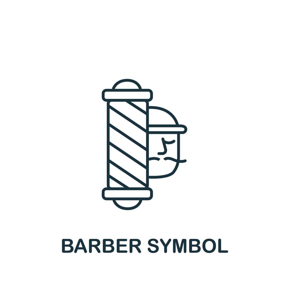 barberare symbol ikon från barberare affär samling. enkel linje element barberare symbol symbol för mallar, webb design och infographics vektor