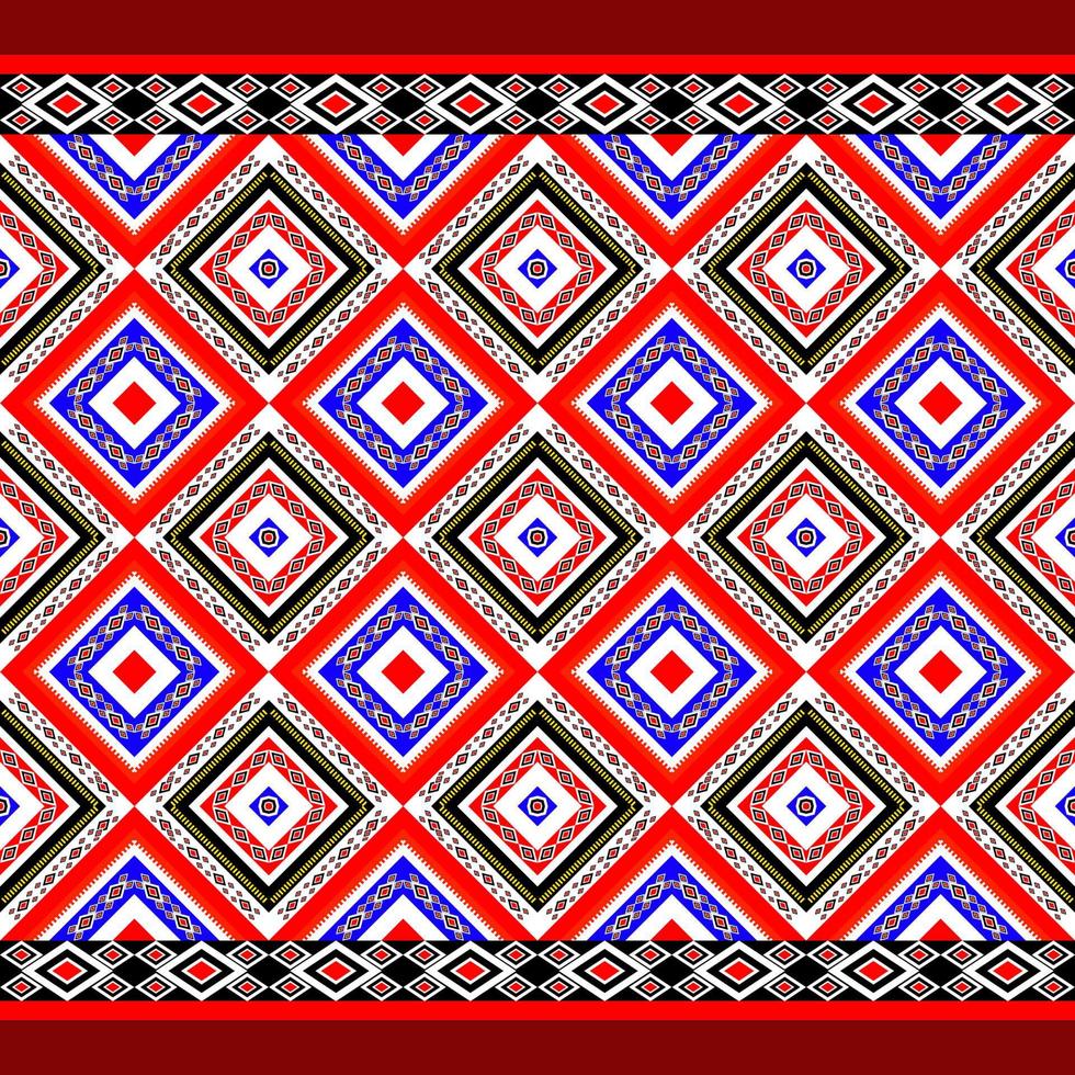 tyg mönster geometrisk för bakgrund matta tapet Kläder slå in batik tyg broderi illustration vektor skön