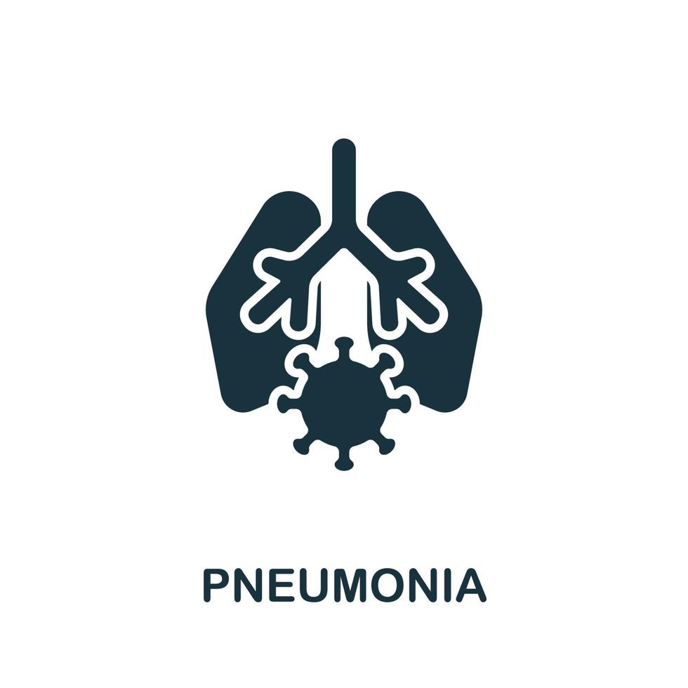 lunginflammation ikon. enkel element från coronavirus samling. kreativ lunginflammation ikon för webb design, mallar, infographics och Mer vektor