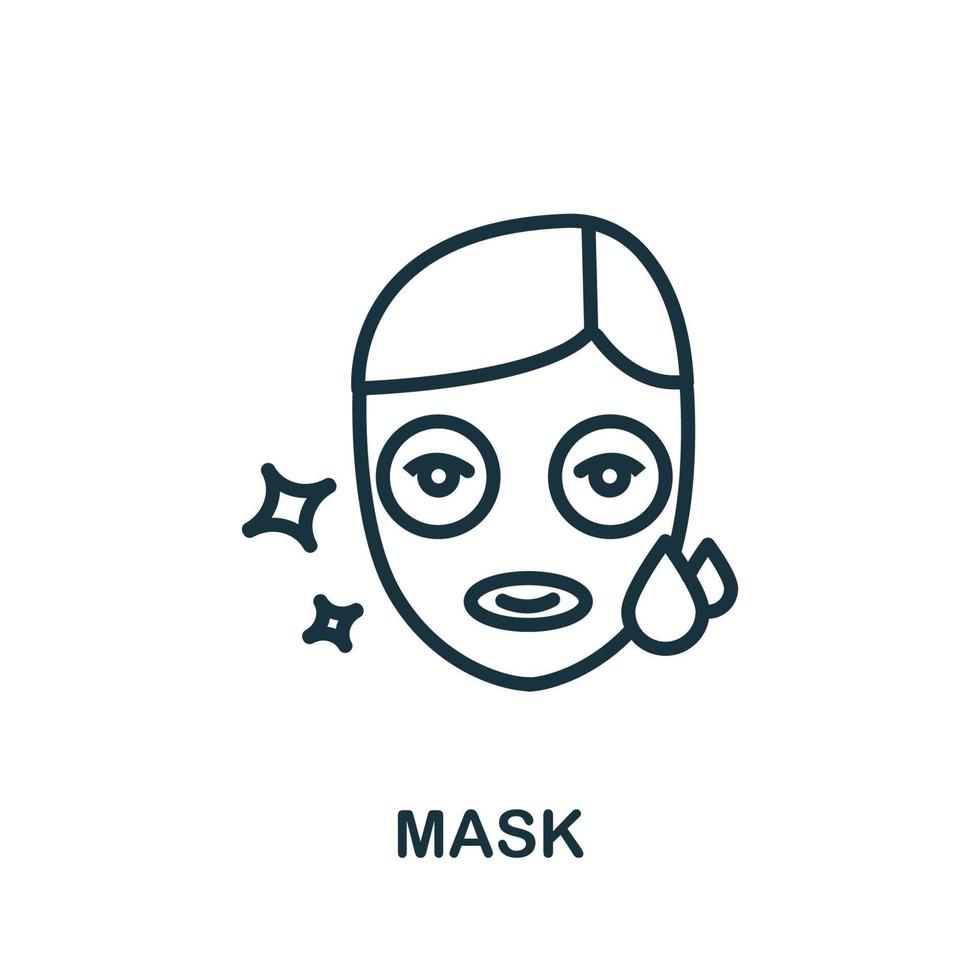 Maskensymbol. einfaches element aus der kosmetiksammlung. kreatives Maskensymbol für Webdesign, Vorlagen, Infografiken und mehr vektor