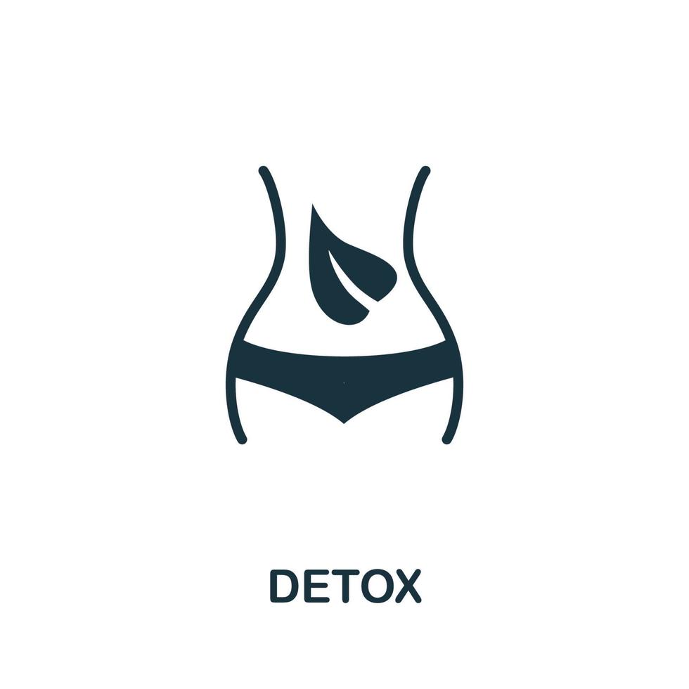 detox ikon. enkel illustration från biohacking samling. kreativ detox ikon för webb design, mallar, infographics vektor