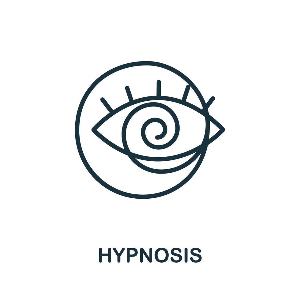 Hypnose-Symbol aus der Sammlung alternativer Medizin. einfaches Hypnose-Symbol für Vorlagen, Webdesign und Infografiken vektor