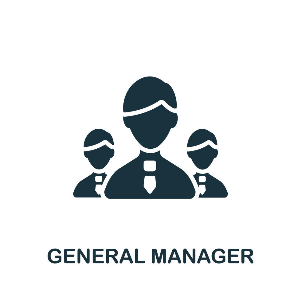 General Manager-Symbol. einfaches element aus der sammlung der unternehmensführung. kreatives General Manager-Symbol für Webdesign, Vorlagen, Infografiken und mehr vektor