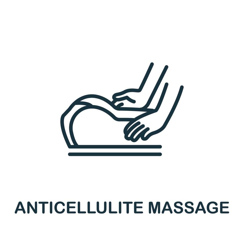 anticellulit massage ikon. enkel element från kosmetologi samling. kreativ anticellulit massage ikon för webb design, mallar, infographics och Mer vektor