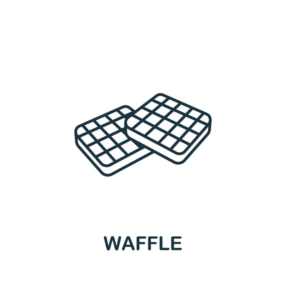 Waffelsymbol aus der Bäckereisammlung. einfaches Linienelement-Waffelsymbol für Vorlagen, Webdesign und Infografiken vektor