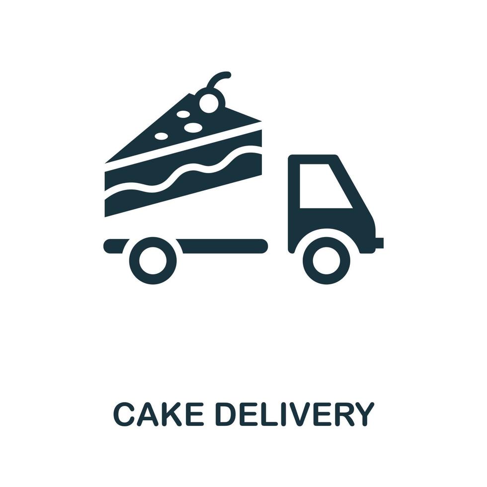 kaka leverans ikon. enkel element från leverans samling. kreativ kaka leverans ikon för webb design, mallar, infographics och Mer vektor