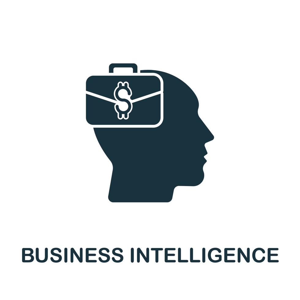 Business-Intelligence-Symbol aus der Digitalisierungssammlung. einfaches Business-Intelligence-Symbol für Vorlagen, Webdesign vektor