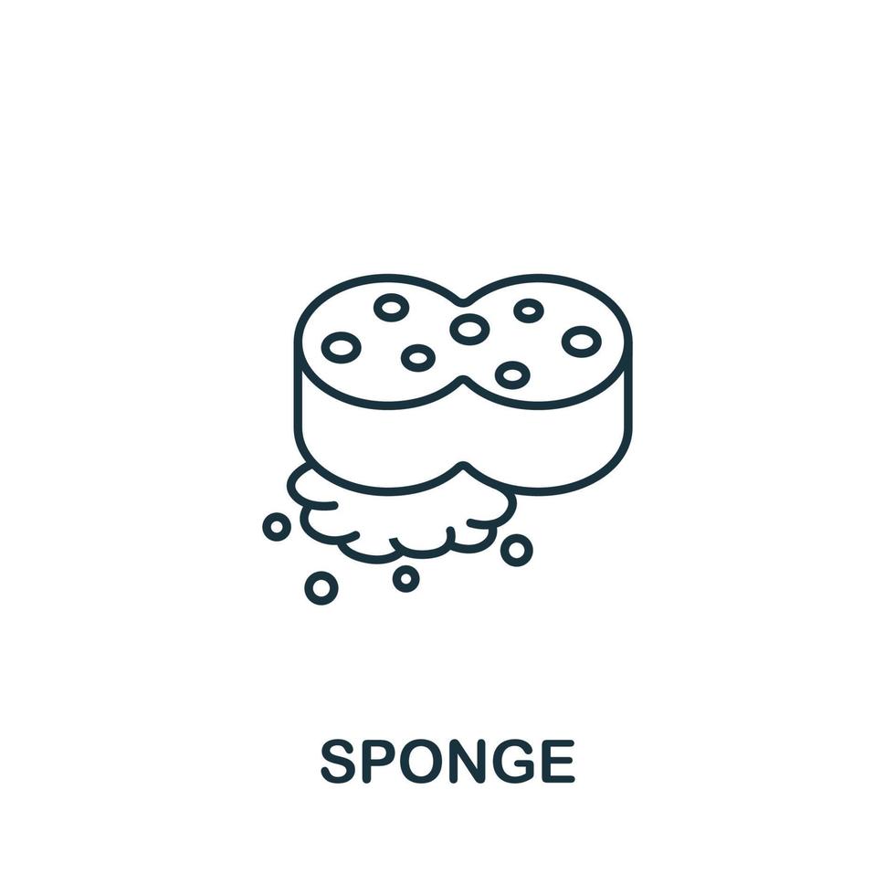svamp ikon från rengöring samling. enkel linje element svamp symbol för mallar, webb design och infographics vektor