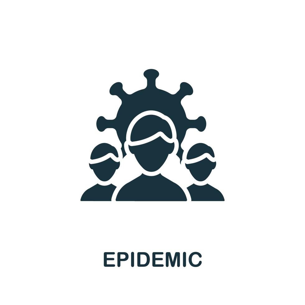 Epidemie-Symbol. einfaches Element aus der Coronavirus-Sammlung. kreatives Epidemie-Symbol für Webdesign, Vorlagen, Infografiken und mehr vektor