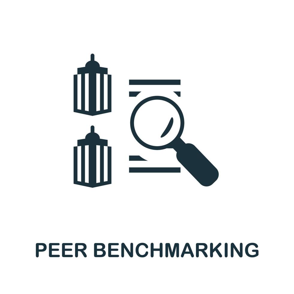Peer-Benchmarking-Symbol. einfaches element aus der betriebsführungssammlung. kreatives Peer-Benchmarking-Symbol für Webdesign, Vorlagen, Infografiken und mehr vektor