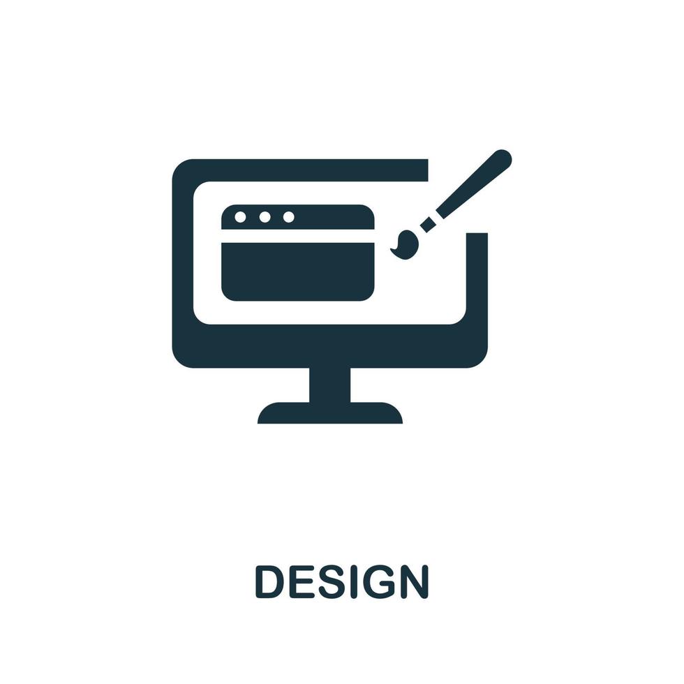 Design-Ikone. einfache illustration aus der kreativpaketsammlung. kreatives Design-Symbol für Webdesign, Vorlagen, Infografiken und mehr vektor