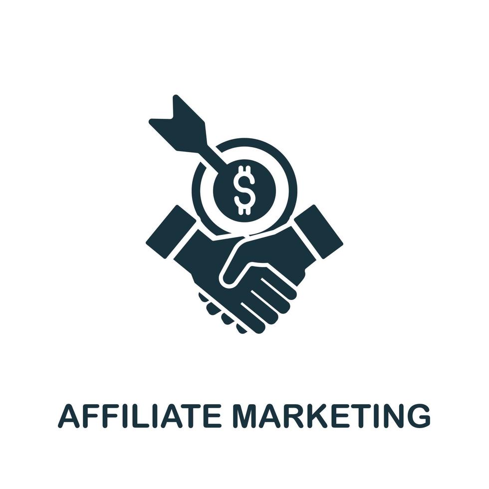 Affiliate-Marketing-Symbol. einfaches Linienelement-Affiliate-Marketing-Symbol für Vorlagen, Webdesign und Infografiken vektor