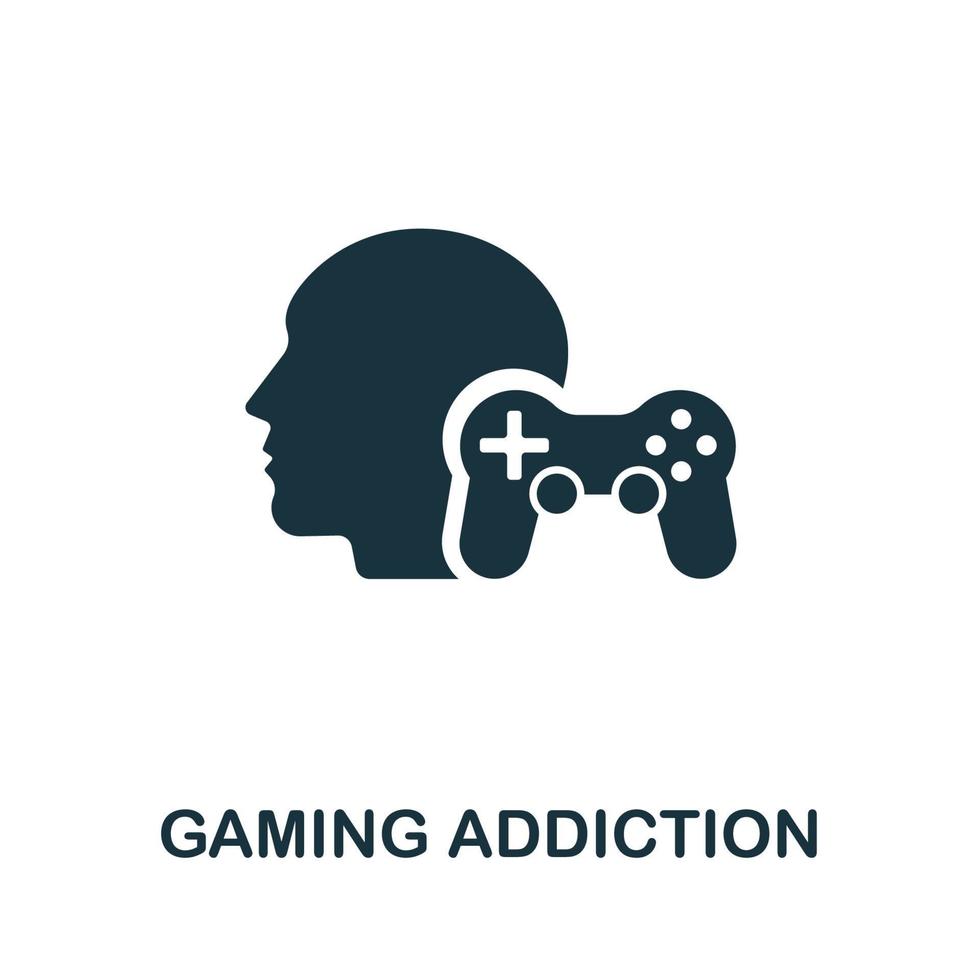 Gaming-Symbol. einfache Illustration aus der Suchtsammlung. kreatives Spielsymbol für Webdesign, Vorlagen, Infografiken vektor