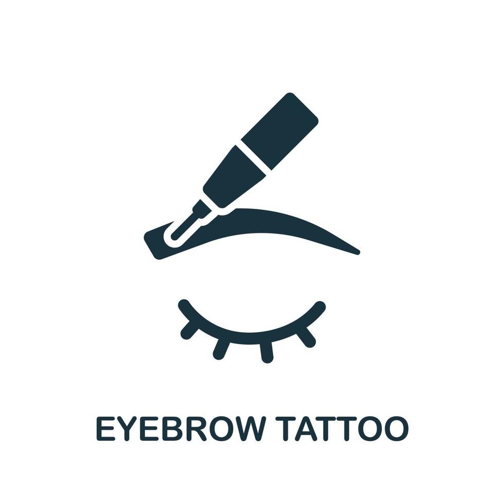 ögonbryn tatuering ikon. enkel element från skönhet salong samling. kreativ ögonbryn tatuering ikon för webb design, mallar, infographics och Mer vektor