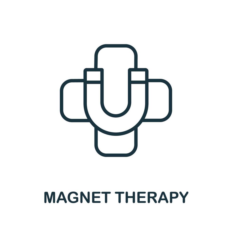 Magnettherapie-Symbol aus der Sammlung alternativer Medizin. Symbol für einfache Magnettherapie für Vorlagen, Webdesign und Infografiken vektor