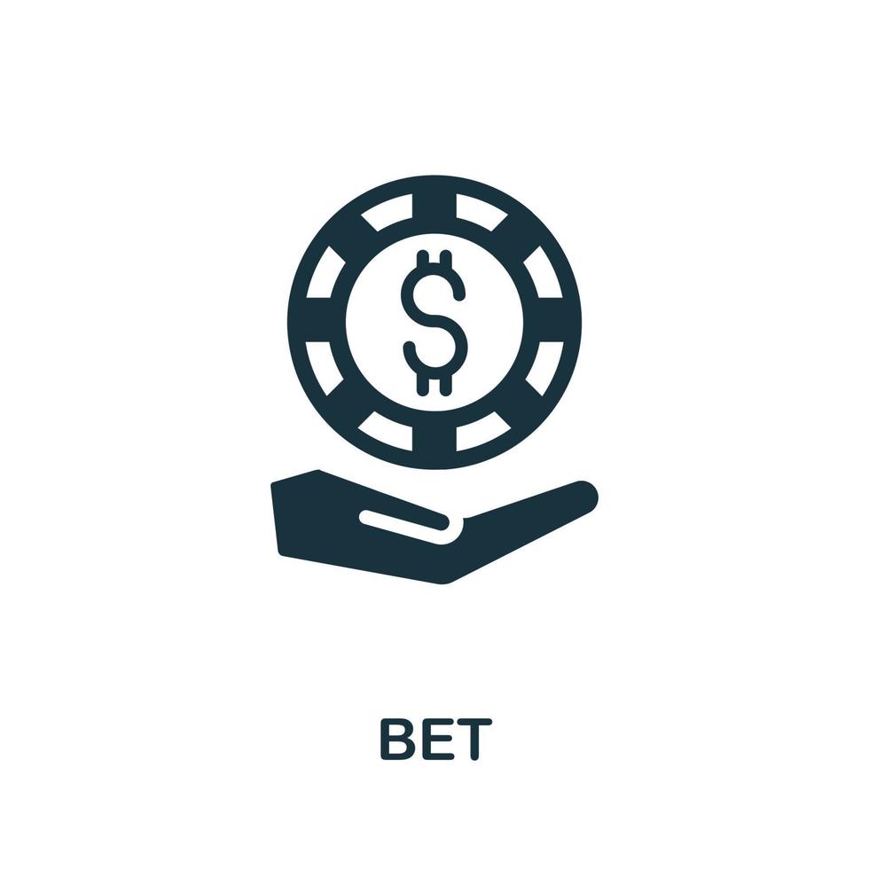 Wette-Symbol. einfaches Element aus der Casino-Sammlung. kreatives Wettsymbol für Webdesign, Vorlagen, Infografiken und mehr vektor