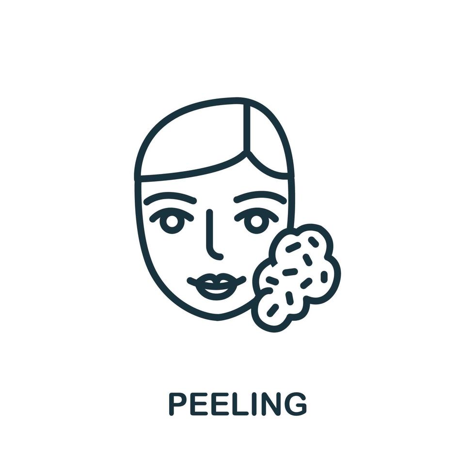 peeling ikon. enkel element från kosmetologi samling. kreativ peeling ikon för webb design, mallar, infographics och Mer vektor