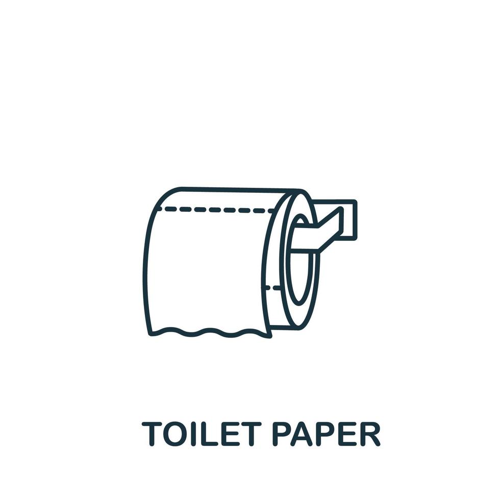 toilettenpapier-symbol aus der reinigungssammlung. einfaches Linienelement-Toilettenpapiersymbol für Vorlagen, Webdesign und Infografiken vektor