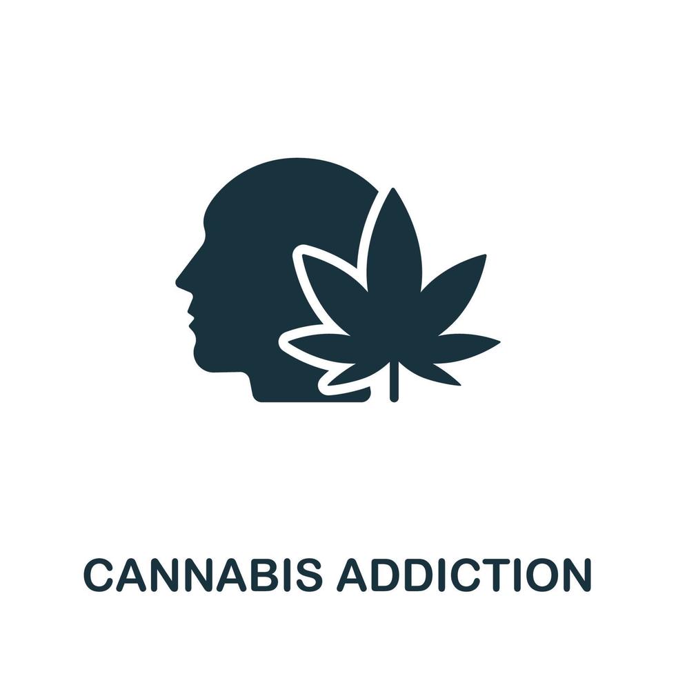 cannabis ikon. enkel illustration från missbruk samling. kreativ cannabis ikon för webb design, mallar, infographics vektor