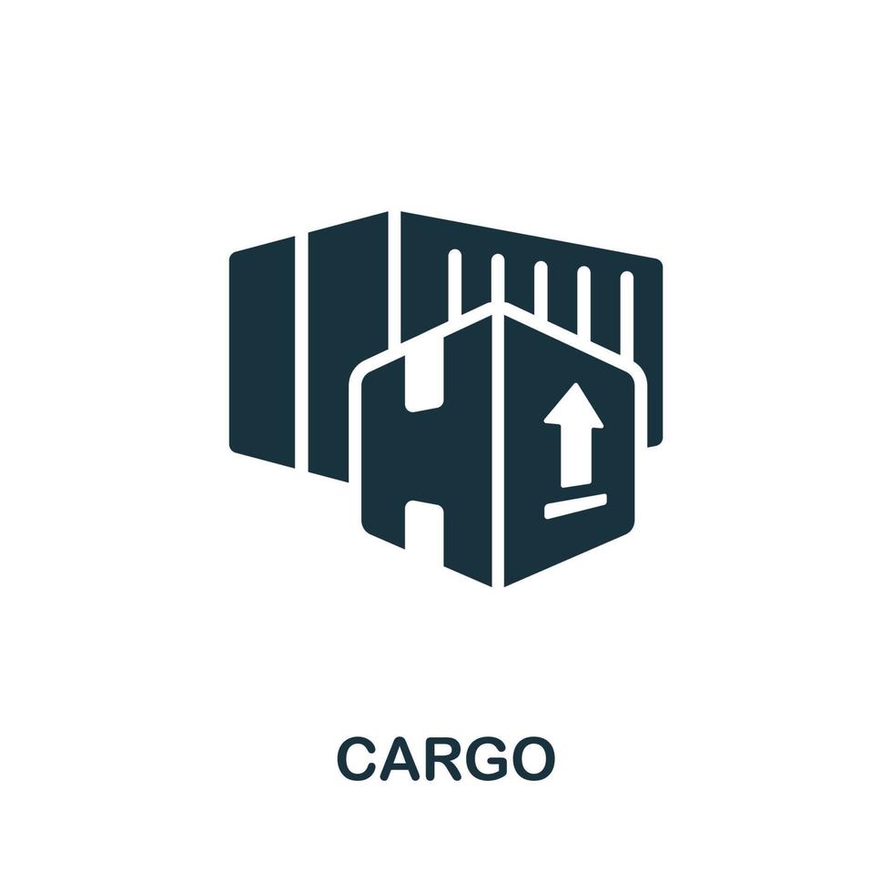 Cargo-Symbol. einfaches Linienelement Frachtsymbol für Vorlagen, Webdesign und Infografiken vektor