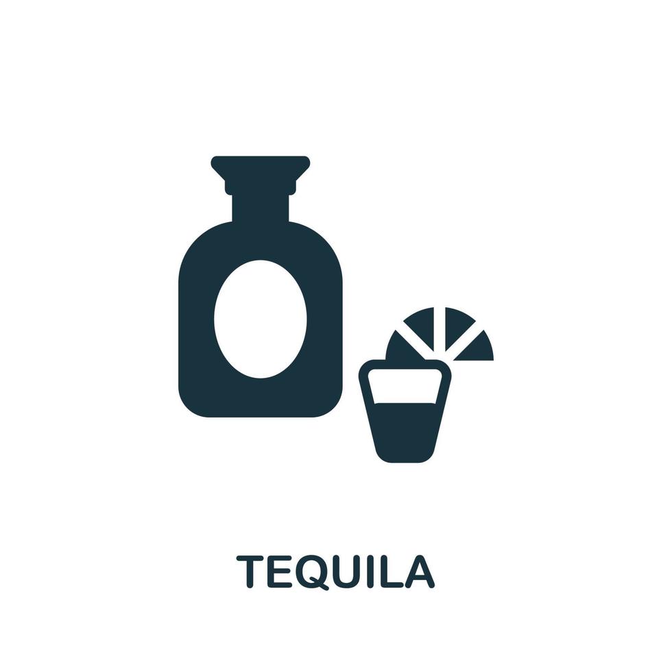 tequila ikon. enkel element från drycker samling. kreativ tequila ikon för webb design, mallar, infographics och Mer vektor