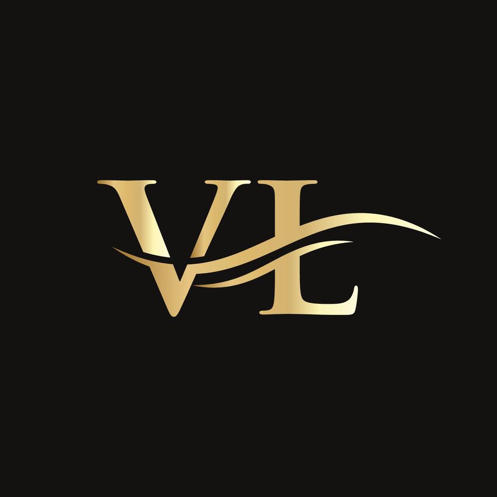 vl-Logo. Monogrammbuchstabe vl-Logo-Designvektor. vl-Buchstaben-Logo-Design vektor