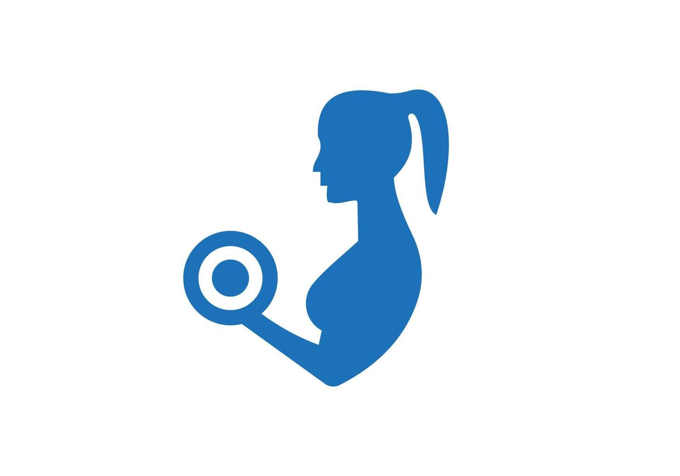 Fitnessstudio-Logo. Frau der Fitness-Silhouette-Charakter-Vektor-Design-Vorlage, Fitness-Logo vektor