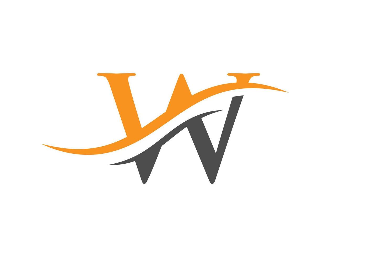 brev w logotyp design. w logotyp vektor mall