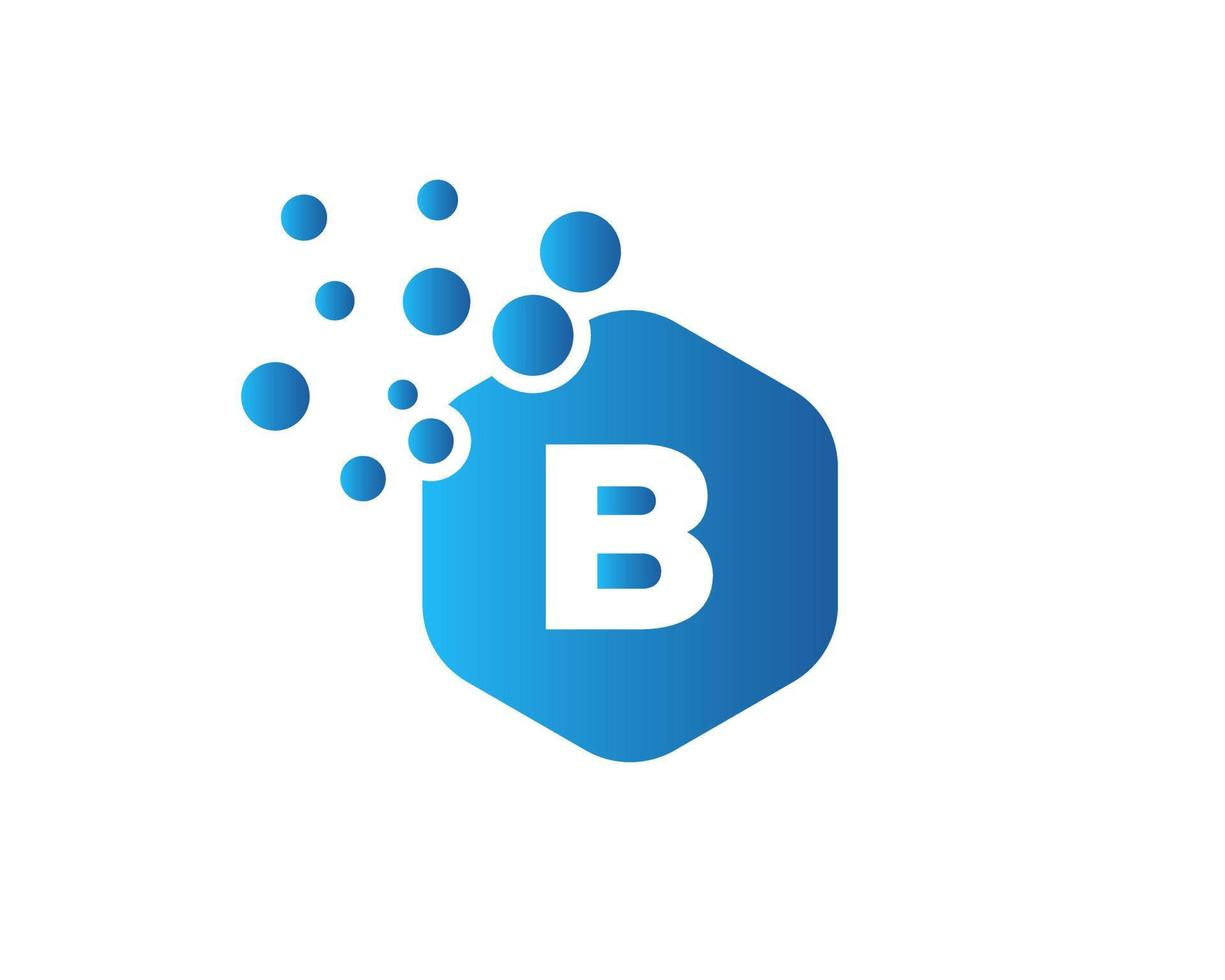 brev b logotyp för teknologi symbol vektor