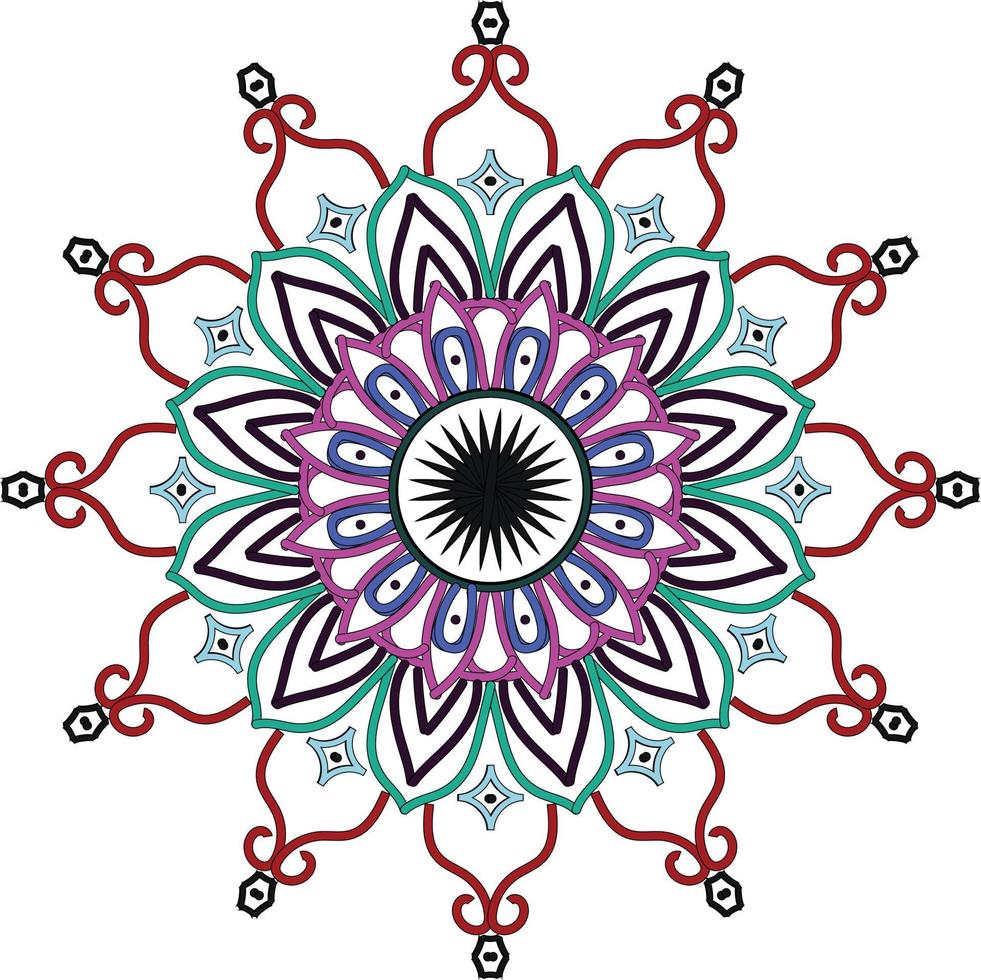 Mandala kreatives Design mit floraler und orientalischer Form. ethnische Kunst der Mandala-Vektorillustration vektor