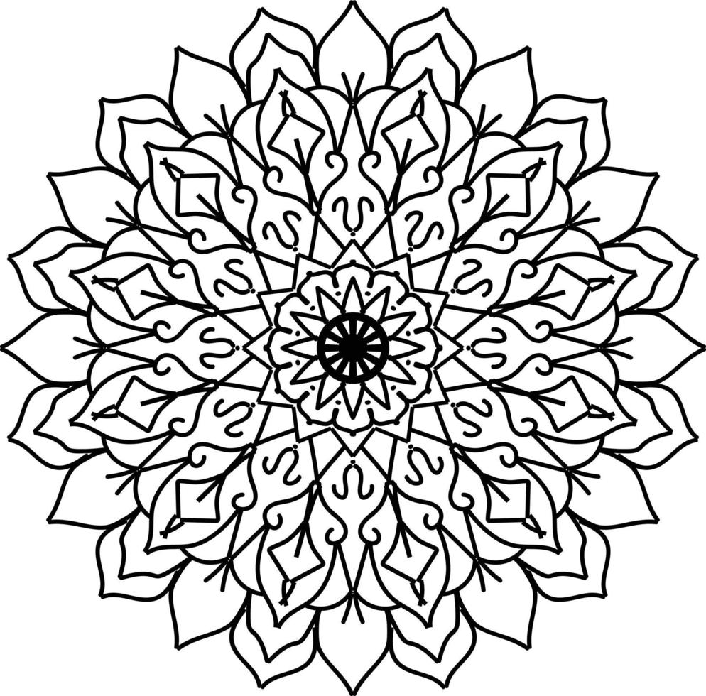 Mandala kreatives Design mit floraler und orientalischer Form. ethnische Kunst der Mandala-Vektorillustration vektor